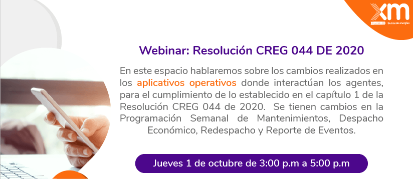 Webinar: Resolución CREG 044 - 1